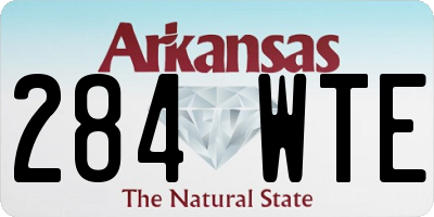 AR license plate 284WTE