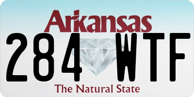 AR license plate 284WTF