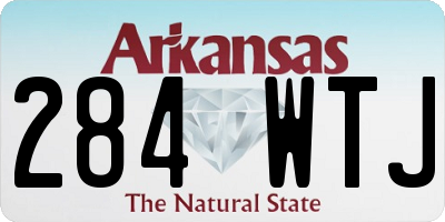 AR license plate 284WTJ