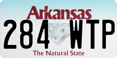 AR license plate 284WTP
