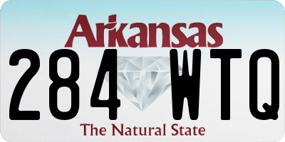 AR license plate 284WTQ