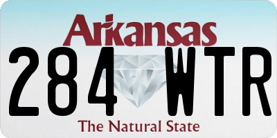 AR license plate 284WTR