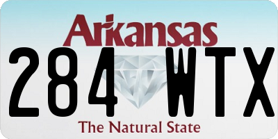 AR license plate 284WTX