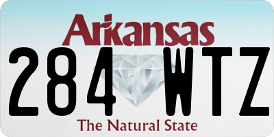 AR license plate 284WTZ