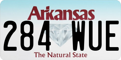 AR license plate 284WUE