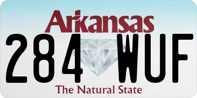 AR license plate 284WUF