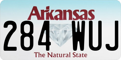 AR license plate 284WUJ