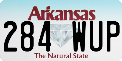 AR license plate 284WUP