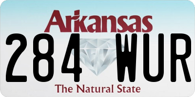 AR license plate 284WUR