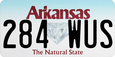 AR license plate 284WUS