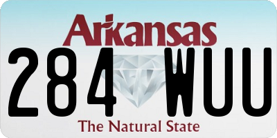 AR license plate 284WUU