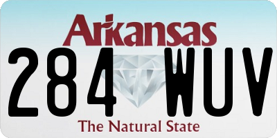 AR license plate 284WUV