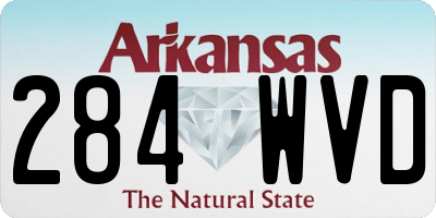 AR license plate 284WVD