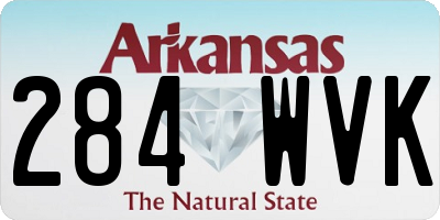 AR license plate 284WVK