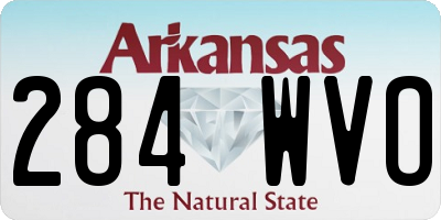 AR license plate 284WVO