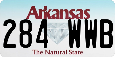 AR license plate 284WWB