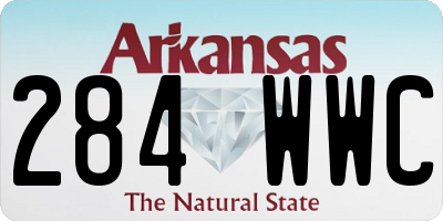 AR license plate 284WWC