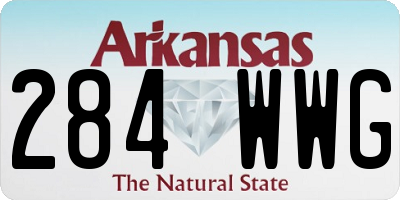 AR license plate 284WWG