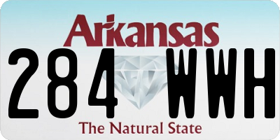 AR license plate 284WWH