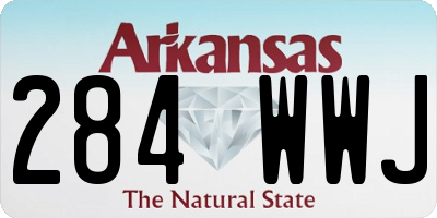 AR license plate 284WWJ