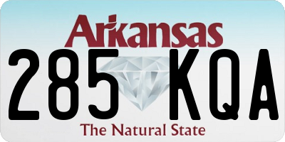 AR license plate 285KQA