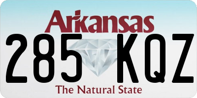 AR license plate 285KQZ