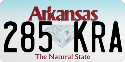 AR license plate 285KRA