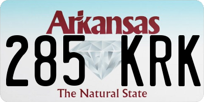 AR license plate 285KRK