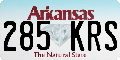 AR license plate 285KRS
