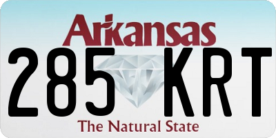 AR license plate 285KRT