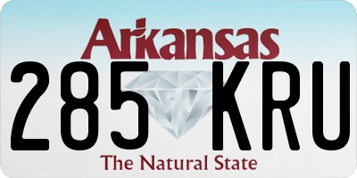 AR license plate 285KRU