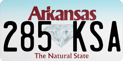 AR license plate 285KSA