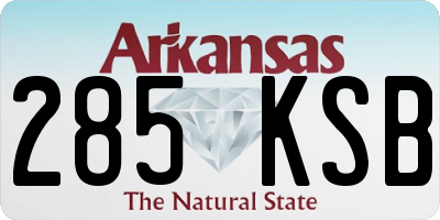 AR license plate 285KSB
