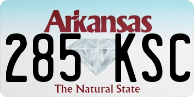AR license plate 285KSC