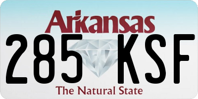 AR license plate 285KSF