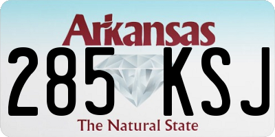AR license plate 285KSJ