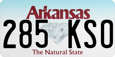AR license plate 285KSO
