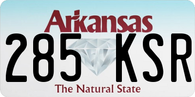 AR license plate 285KSR