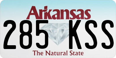 AR license plate 285KSS