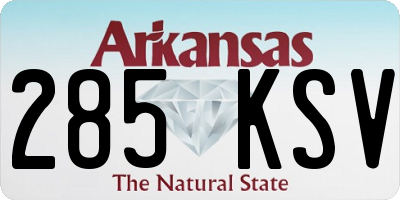 AR license plate 285KSV