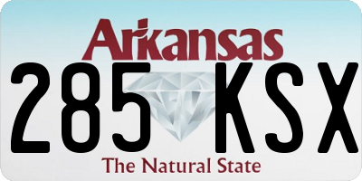 AR license plate 285KSX