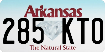 AR license plate 285KTO