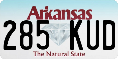 AR license plate 285KUD