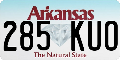 AR license plate 285KUO