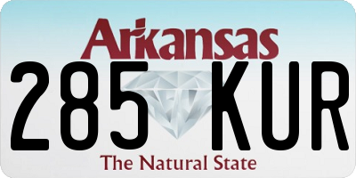 AR license plate 285KUR