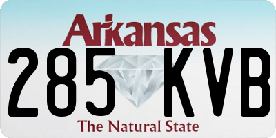 AR license plate 285KVB