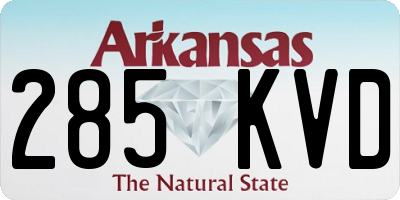 AR license plate 285KVD