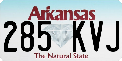 AR license plate 285KVJ