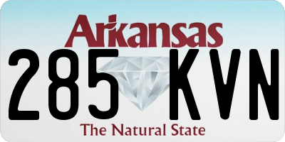 AR license plate 285KVN