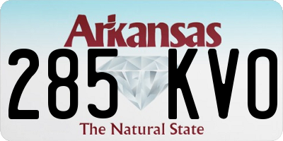 AR license plate 285KVO